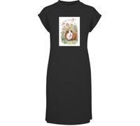 Hippowarehouse Happy Birthday cute guinea pig watercolour t-shirt dress women's adults nightie nightdress Black