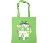 Hippowarehouse Happy Birthday Daddy I'm The Best Present Ever!Pink Tote Shopping Gym Beach Bag 42cm x38cm, 10 litres