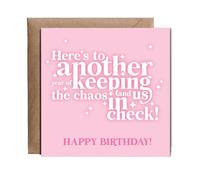 Hippowarehouse Happy Birthday Team Leader pink Personalised Card. 15cm x 15cm with envelope for him for her Funny Cards for Men and Women Blank inside option