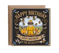 Hippowarehouse Happy Birthday to the Beekeeper Personalised Birthday Card 15cm x 15cm for him for her Funny with envelope Birthday Cards for Men and Women