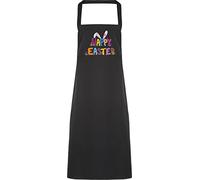 Hippowarehouse Happy Easter Colourful Egg Bunny Ears Apron kitchen cooking painting DIY onesize adult