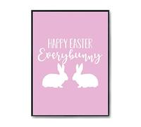 Hippowarehouse Happy easter everybunny Printed Poster A2 Wall Art Design Classroom Room Gym Office Décor