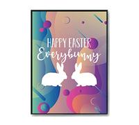 Hippowarehouse Happy easter everybunny Printed Poster A2 Wall Art Design Classroom Room Gym Office Décor