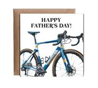 Hippowarehouse Happy Father's Day bike Personalised Card. 15cm x 15cm with envelope for him for her Funny Cards for Men and Women Blank inside option