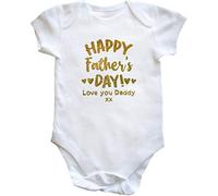Hippowarehouse Happy Father's day love you mummy xx - Glitter baby vest bodysuit (short sleeve) boys girls