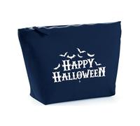 Hippowarehouse Happy Halloween Spooky Bats and Spider Webs Printed Make up Cosmetic wash Bag 18x19x9cm