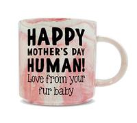 Hippowarehouse Happy Mother's Day Human Love from Your Fur Baby Printed Mug Various Colour Options Ceramic Cup Kitchenware 11oz