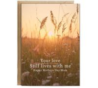 Hippowarehouse Happy Mothers day your love still lives with me Personalised Card A5 with envelope for him for her Funny Cards for Men and Women Blank inside option
