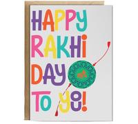 Hippowarehouse Happy Rakhi day to you! Birthday Card A5 Personalised with envelope for him for her Funny Cards for Men and Women Blank inside option