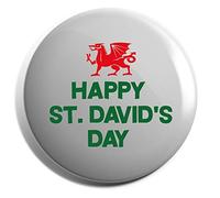 Hippowarehouse Happy St. Davids day Badge Various Sizes 38mm 50mm 75mm