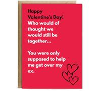 Hippowarehouse Happy Valentine's Day who would have thought we would still be together Personalised Card A5 with envelope for him for her Funny Cards for Men and Women Blank inside option