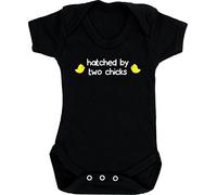 Hippowarehouse Hatched By Two Chicks baby vest bodysuit (short sleeve) boys girls