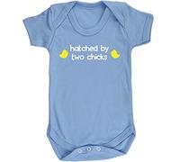 Hippowarehouse Hatched By Two Chicks baby vest bodysuit (short sleeve) boys girls