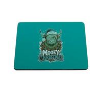 Hippowarehouse Have a mooey christmas printed mouse mat pad accessory black rubber base 240mm x 190mm x 60mm