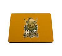 Hippowarehouse Have a mooey christmas printed mouse mat pad accessory black rubber base 240mm x 190mm x 60mm