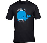 Hippowarehouse Having a Whale of a Time Unisex Short Sleeve t-Shirt (Specific Size Guide in Description) Black