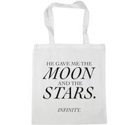 Hippowarehouse he gave me the moon and the stars. infinity Tote Shopping Gym Beach Bag 42cm x38cm,10 litres
