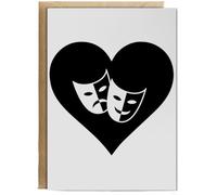 Hippowarehouse Heart Drama Birthday Card A5 Personalised with envelope for him for her Funny Cards for Men and Women Blank inside option