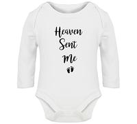 Hippowarehouse Heaven Sent Me - Pregnancy Baby Announcement baby vest bodysuit (long sleeve) boys girls