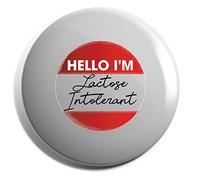 Hippowarehouse Hello I'm lactose intolerant Badge Various Sizes 38mm 50mm 75mm