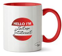 Hippowarehouse Hello I'm Lactose Intolerant Printed Mug Various Colour Options Ceramic Cup Kitchenware 11oz