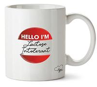 Hippowarehouse Hello I'm Lactose Intolerant Printed Mug Various Colour Options Ceramic Cup Kitchenware 10oz