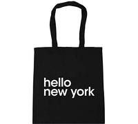 Hippowarehouse hello new York Tote Shopping Gym Beach Bag 42cm x38cm, 10 litres