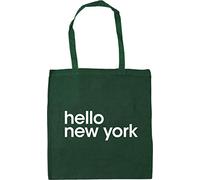 Hippowarehouse hello new York Tote Shopping Gym Beach Bag 42cm x38cm, 10 litres