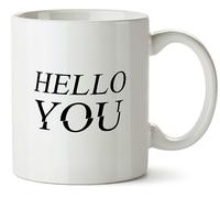Hippowarehouse Hello You Printed Mug Various Colour Options Ceramic Cup Kitchenware 10oz