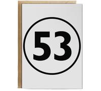 Hippowarehouse Herbie 53 Birthday Card A5 Personalised with envelope for him for her Funny Cards for Men and Women Blank inside option