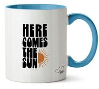 Hippowarehouse Here Comes The Sun Printed Mug Various Colour Options Ceramic Cup Kitchenware 11oz