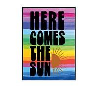 Hippowarehouse Here comes the Sun Printed Poster A4 Wall Art Design Classroom Room Gym Office DÃƒ©cor
