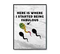 Hippowarehouse Here is where is started being fabulous LGBT Printed Poster A4 Wall Art Design Classroom Room Gym Office Décor