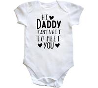 Hippowarehouse Hi Daddy I Can't Wait To Meet You baby vest bodysuit (short sleeve) boys girls