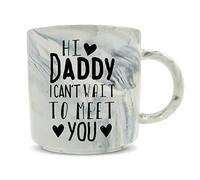 Hippowarehouse Hi Daddy I Can't Wait to Meet You Printed Mug Various Colour Options Ceramic Cup Kitchenware 11oz