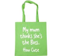 Hippowarehouse Hilarious Cheeky Kids My Mum Thinks She Is the Boss How Cute Tote Shopping Gym Beach Bag 42cm x38cm, 10 litres
