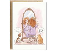 Hippowarehouse hilarious dog and cat comparison get well soon Personalised Card A6 with envelope for him for her Funny Cards for Men and Women Blank inside option