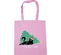 Hippowarehouse Hilarious Sassy Christmas Cat I Do What I Want Attitude Tote Shopping Gym Beach Bag 42cm x38cm, 10 litres