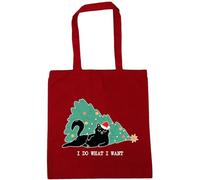Hippowarehouse Hilarious Sassy Christmas Cat I Do What I Want Attitude Tote Shopping Gym Beach Bag 42cm x38cm, 10 litres