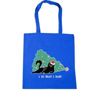 Hippowarehouse Hilarious Sassy Christmas Cat I Do What I Want Attitude Tote Shopping Gym Beach Bag 42cm x38cm, 10 litres