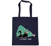 Hippowarehouse Hilarious Sassy Christmas Cat I Do What I Want Attitude Tote Shopping Gym Beach Bag 42cm x38cm, 10 litres
