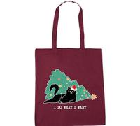 Hippowarehouse Hilarious Sassy Christmas Cat I Do What I Want Attitude Tote Shopping Gym Beach Bag 42cm x38cm, 10 litres