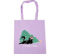 Hippowarehouse Hilarious Sassy Christmas Cat I Do What I Want Attitude Tote Shopping Gym Beach Bag 42cm x38cm, 10 litres