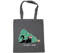 Hippowarehouse Hilarious Sassy Christmas Cat I Do What I Want Attitude Tote Shopping Gym Beach Bag 42cm x38cm, 10 litres