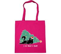 Hippowarehouse Hilarious Sassy Christmas Cat I Do What I Want Attitude Tote Shopping Gym Beach Bag 42cm x38cm, 10 litres