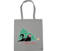 Hippowarehouse Hilarious Sassy Christmas Cat I Do What I Want Attitude Tote Shopping Gym Beach Bag 42cm x38cm, 10 litres