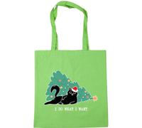 Hippowarehouse Hilarious Sassy Christmas Cat I Do What I Want Attitude Tote Shopping Gym Beach Bag 42cm x38cm, 10 litres