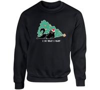 Hippowarehouse Hilarious Sassy Christmas Cat I Do What I Want Attitude unisex jumper sweatshirt pullover XL adult Black
