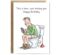 Hippowarehouse Hilarious This Is How I Was Texting You Happy Birthday Card for Men Personalised Card A6 with envelope for him for her Funny Cards for Men and Women Blank inside option