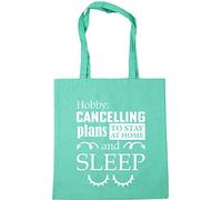 Hippowarehouse Hobby Cancelling plans to stay at home and sleep Tote Shopping Gym Beach Bag 42cm x38cm, 10 litres